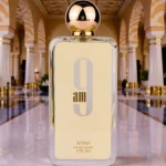 Parfum unisex 9 AM Afnan 100ml sticla transparenta cu detalii argintii